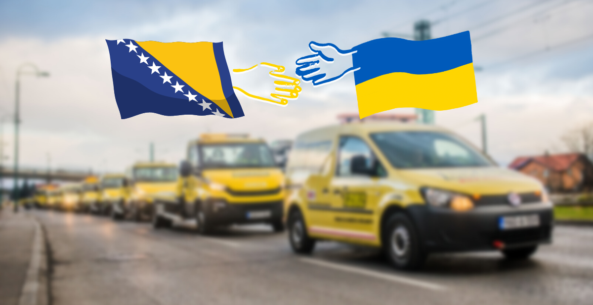 BIHAMK pružio prvu besplatnu pomoć na cesti izbjeglim licima iz Ukrajine